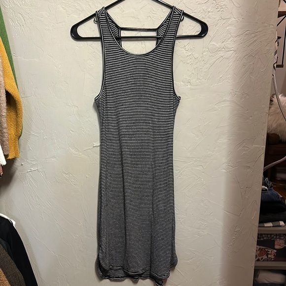 American Eagle Black and White Stripe Midi Dress - small - Picture 1 of 10